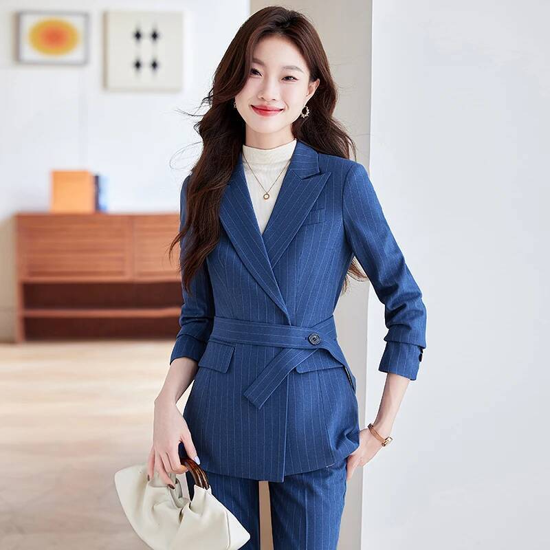 Women Formal Wear Interview - Hoge kwaliteit stof elegante gestreepte formele