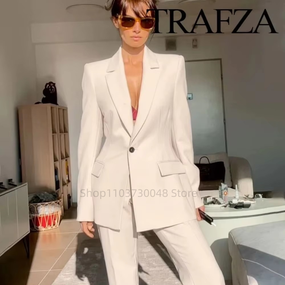 Women'S Formal Wear Suit - Mode Kantoor Dames Blazer en Broekpak