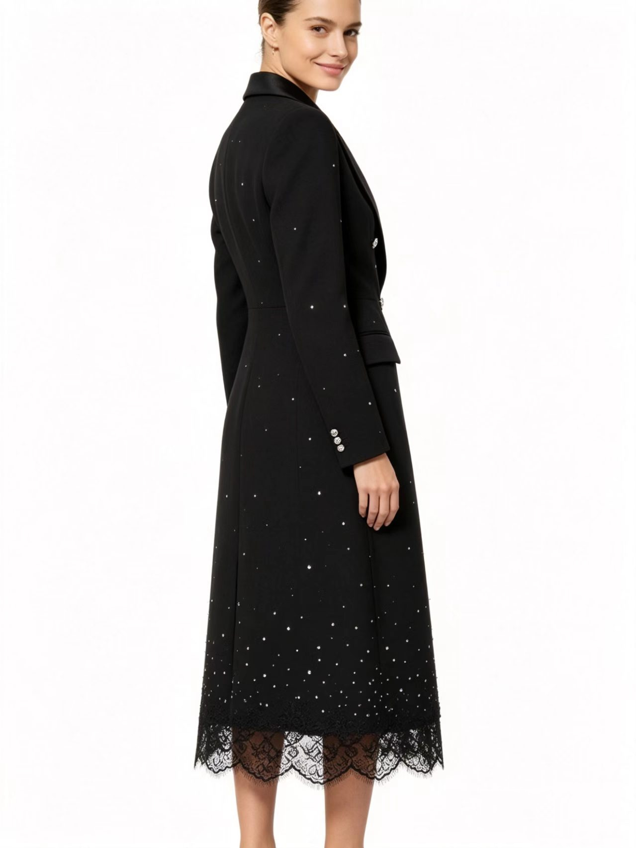 Kristallen Zwart Elegant Lange - Women'S Formal Jackets To Wear With Dresses recensie en prijs