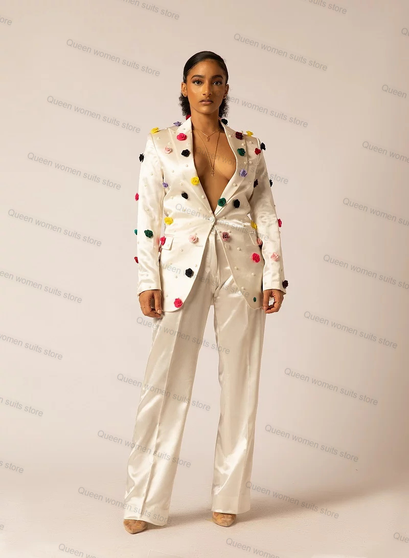 Off White Satijnen Vrouwen Pak - Women'S Formal Jackets To Wear With Dresses recensie en prijs