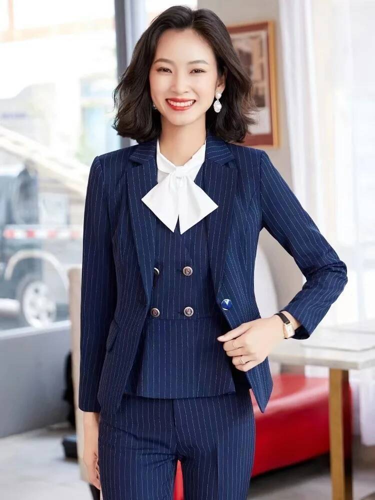 Mode Gestreepte Formele Pakken - Women Formal Wear Interview recensie en prijs