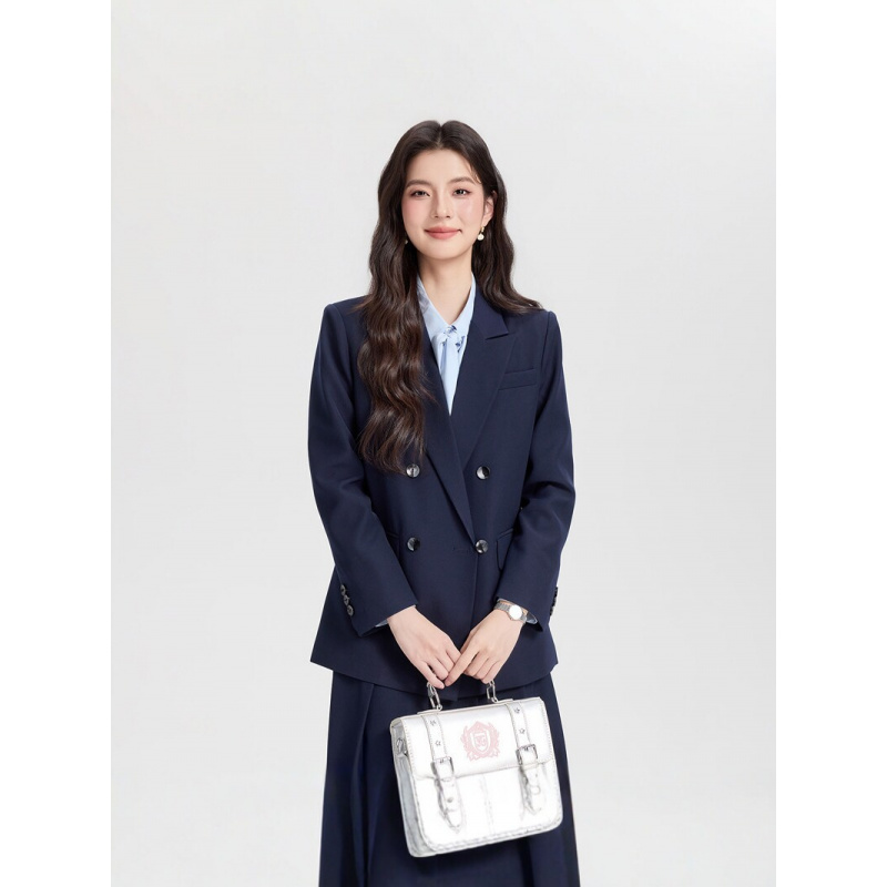 Donkerblauw dames kostuum met  - Women Formal Wear Interview recensie en prijs