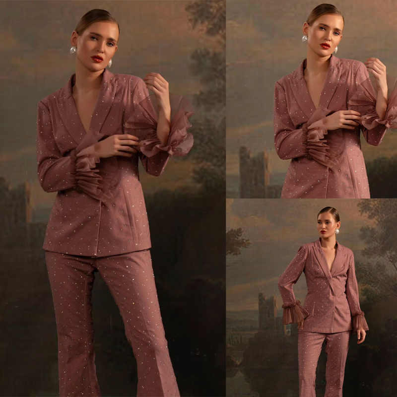 Kralen Vrouwen Blazer Sets Aan - Women'S Formal Wear Pants Suit recensie en prijs