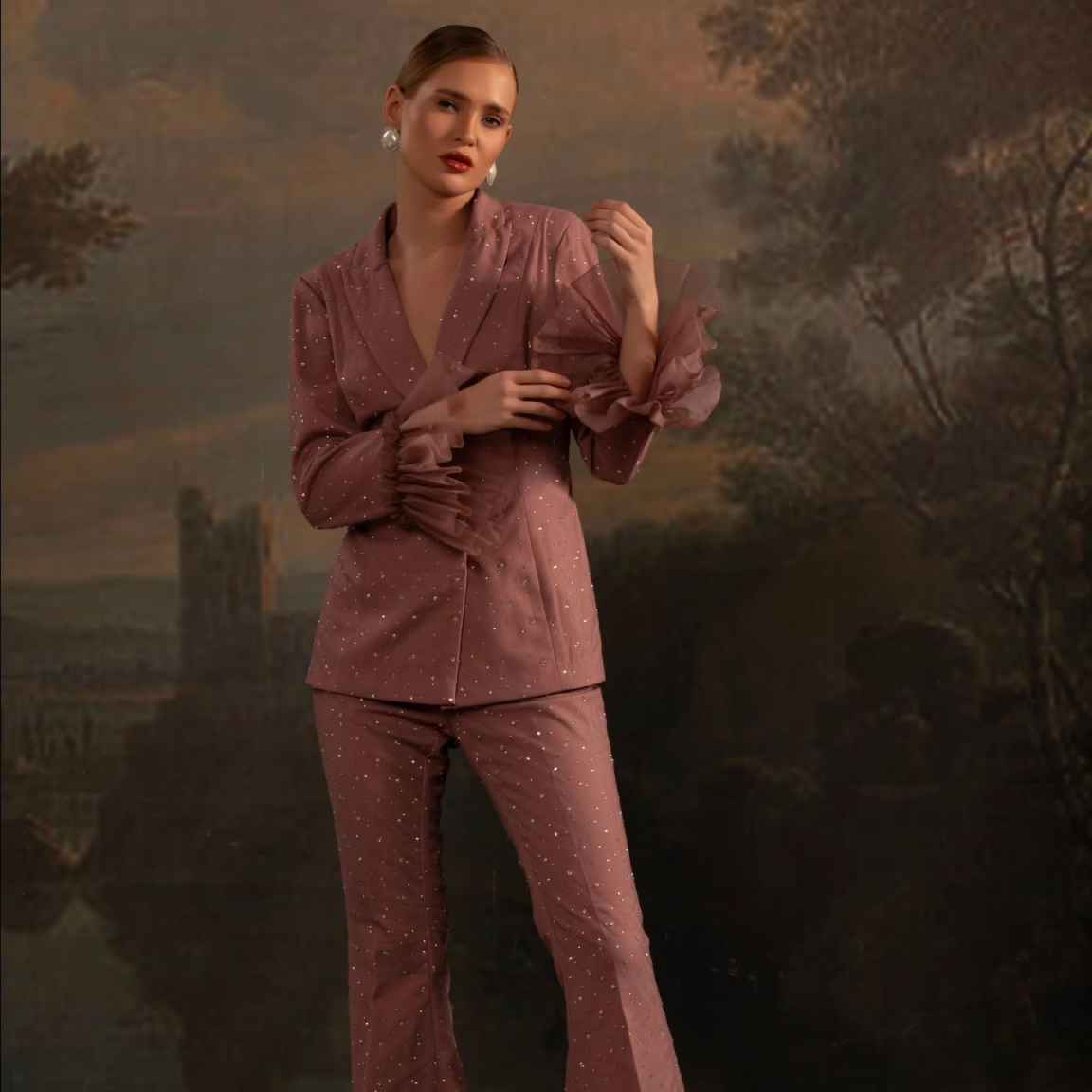 Kralen Vrouwen Blazer Sets Aan - Women'S Formal Wear Pants Suit recensie en prijs