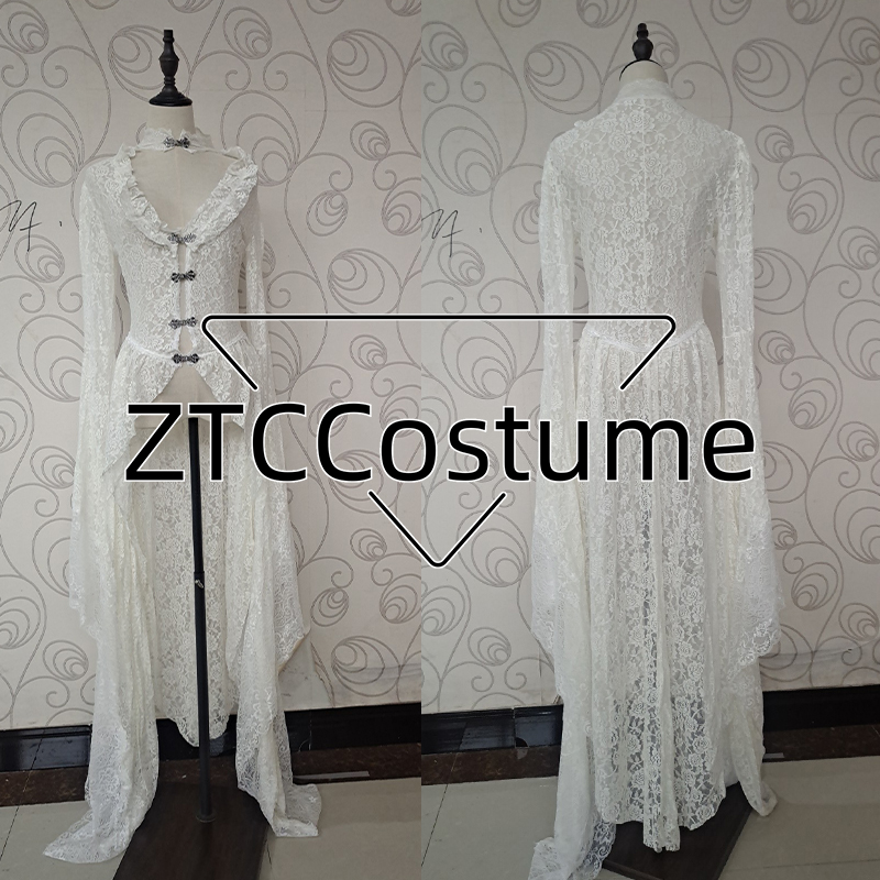 Gothic Vrouwen Wit Vintage Eff - Victorian Women'S Formal Wear recensie en prijs